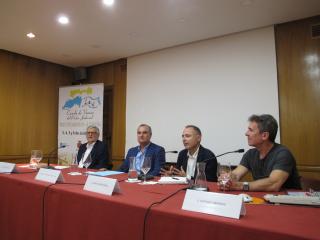 El fiscal Eduardo Torres, el vocal del CGPG Enrique Lucas, el profesor de la Universidad de Valencia Vicente Garrido y el director de cine Santiago Tabernero